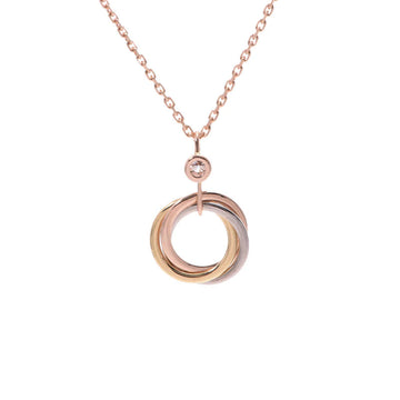 [Elara jewelsry ]TRINITY SILVER GOLD PINK GOLD NECKLACE