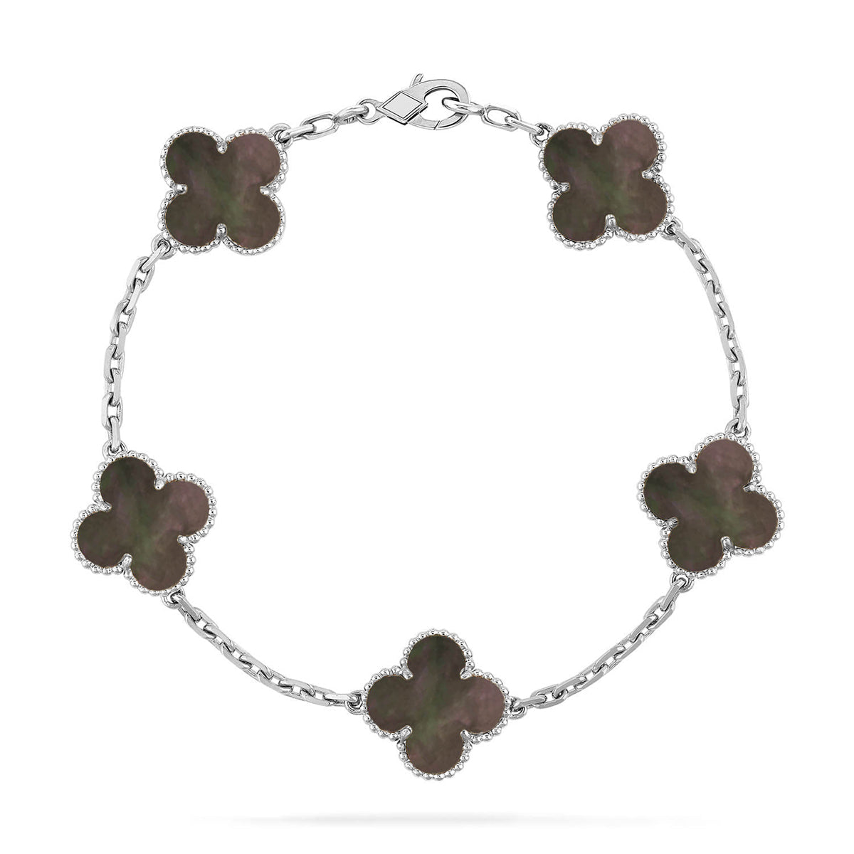 [Elara jewelsry ] CLOVER 5 MOTIF GRAY MOP BRACELET COLLECTION