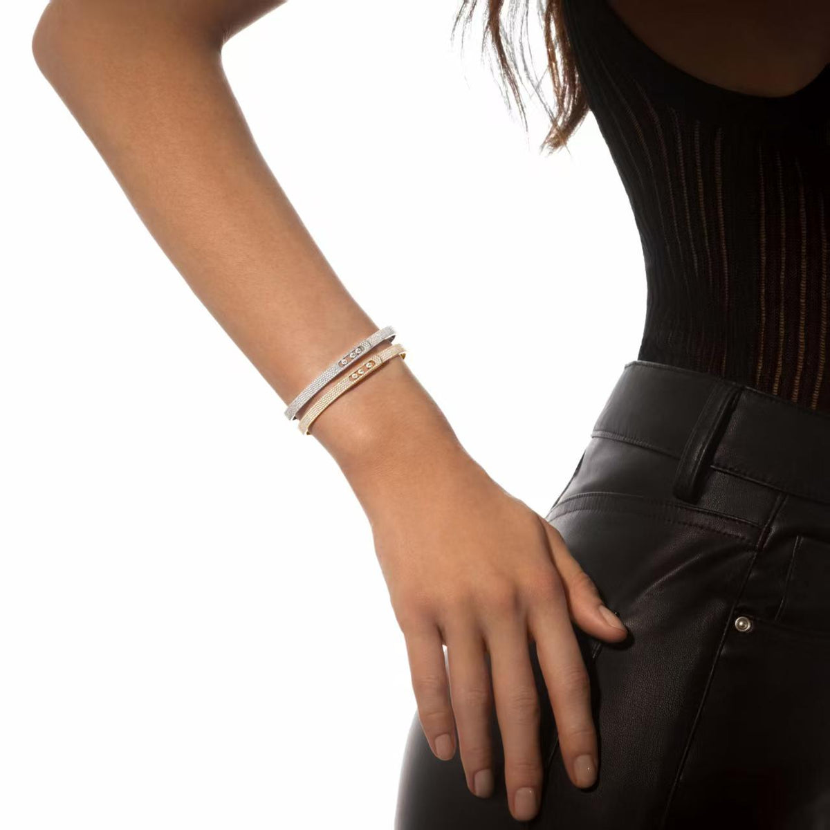 [Elara jewelsry]Move Noa Full Pavé Diamond Bangle Bracelet
