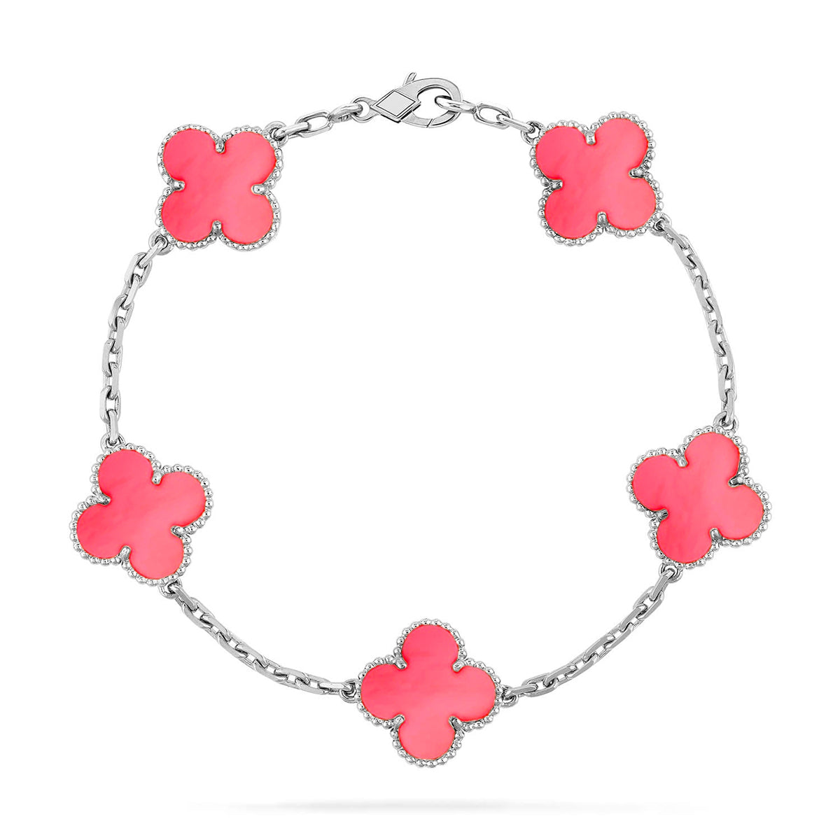 [Elara jewelsry ] CLOVER 5 MOTIFS  PINK MOP BRACELET COLLECTION