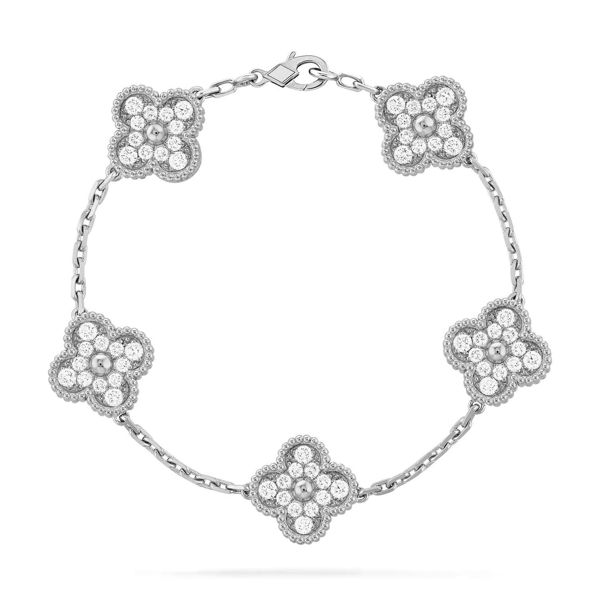 [Elara jewelsry ] CLOVER 5 MOTIF FULL DIAMOND BRACELET COLLECTION