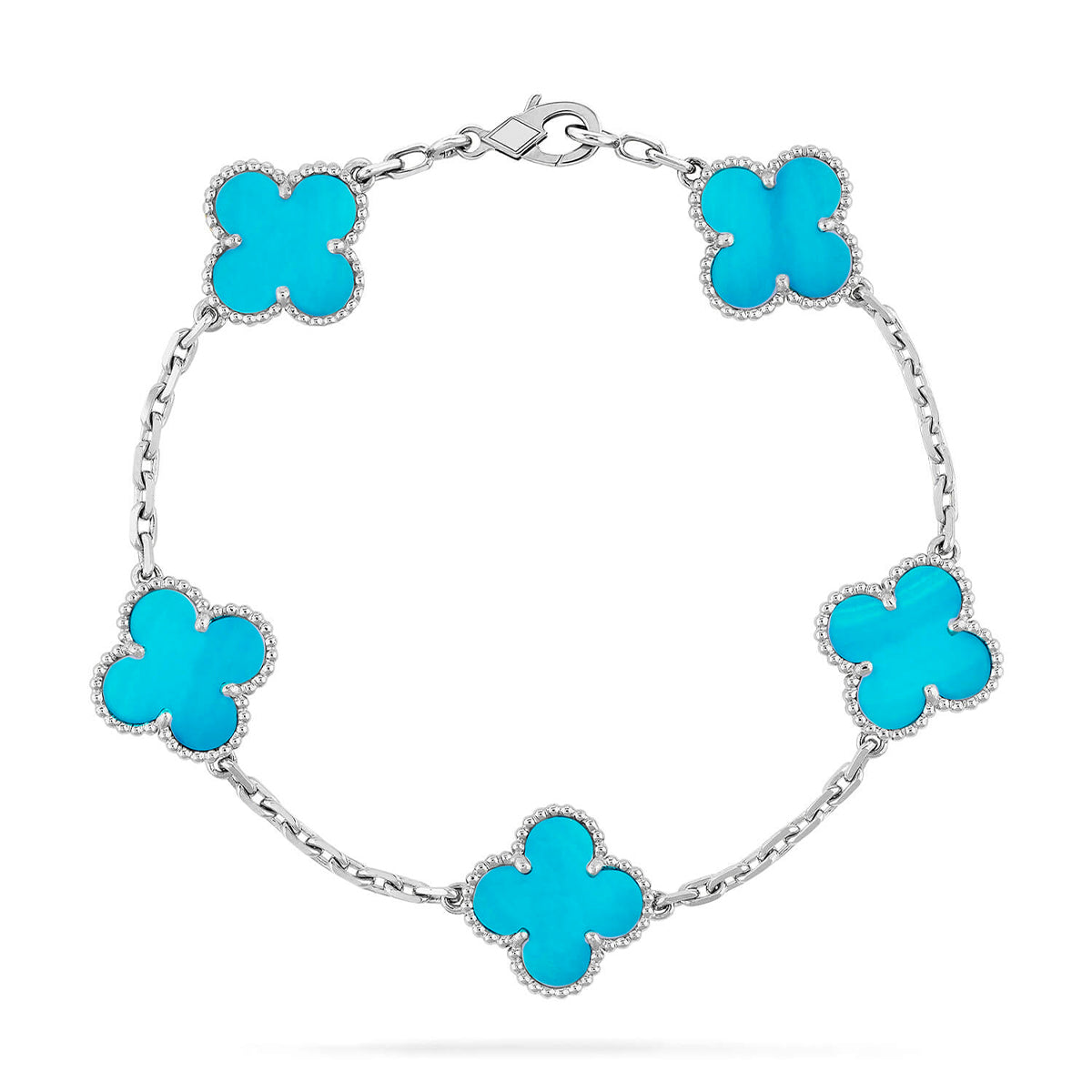 [Elara jewelsry ] CLOVER 5 MOTIF TURQUOISE BRACELET COLLECTION