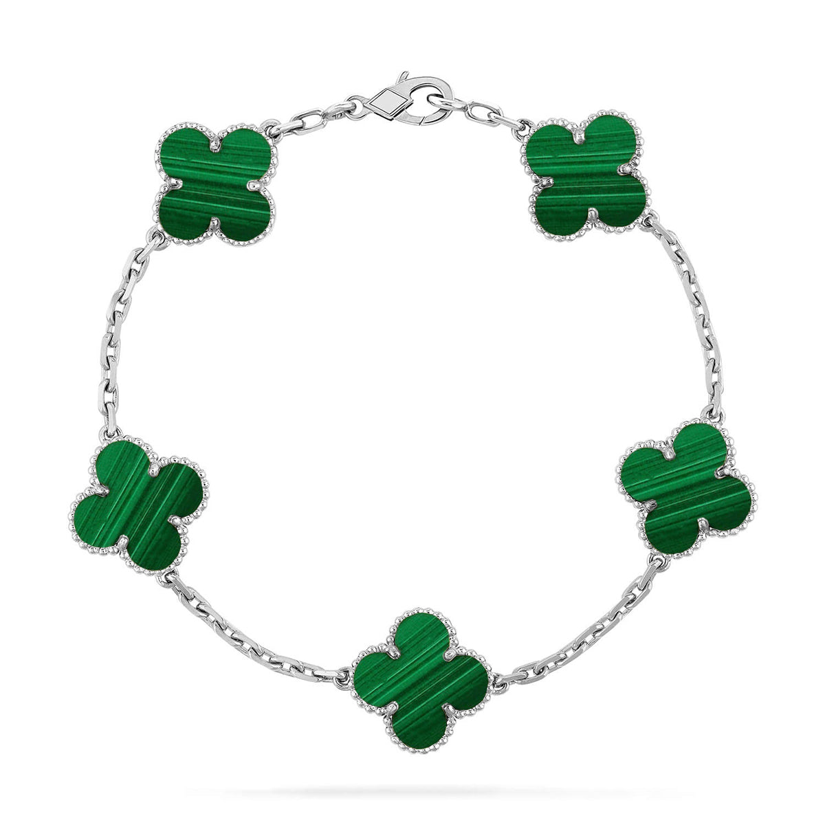 [Elara jewelsry ] CLOVER 5 MOTIF MALACHITE BRACELET COLLECTION