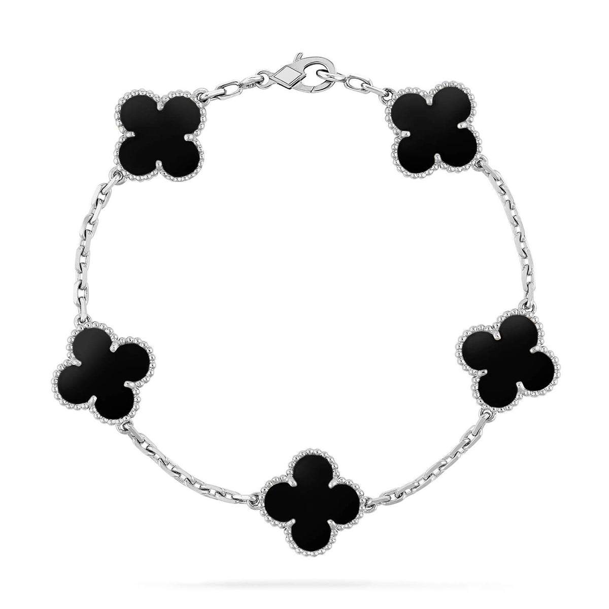 [Elara jewelsry ] CLOVER 5 MOTIF ONYXS BRACELET COLLECTION
