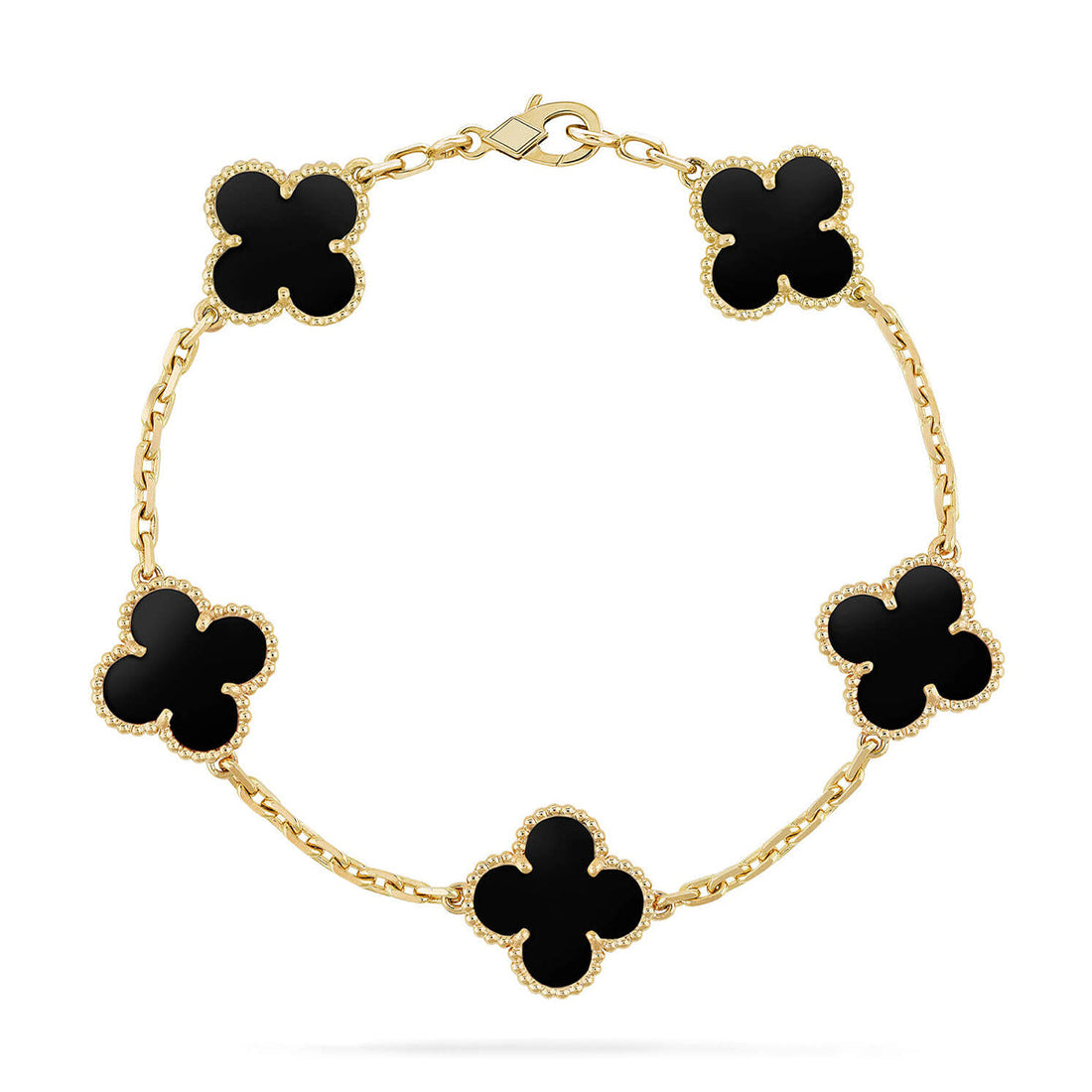 [Elara jewelsry ] CLOVER 5 MOTIF ONYXS BRACELET COLLECTION