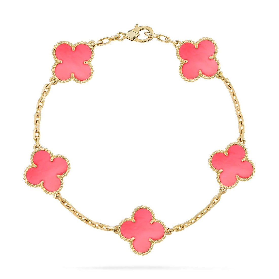 [Elara jewelsry ] CLOVER 5 MOTIFS  PINK MOP BRACELET COLLECTION