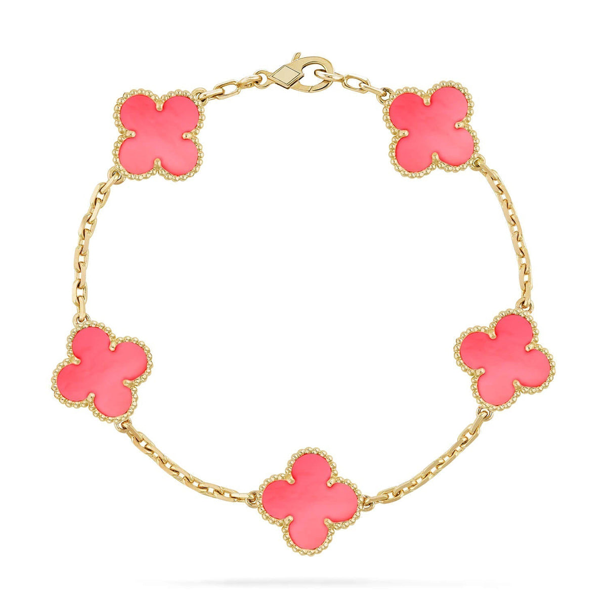 [Elara jewelsry ] CLOVER 5 MOTIFS  PINK MOP BRACELET COLLECTION