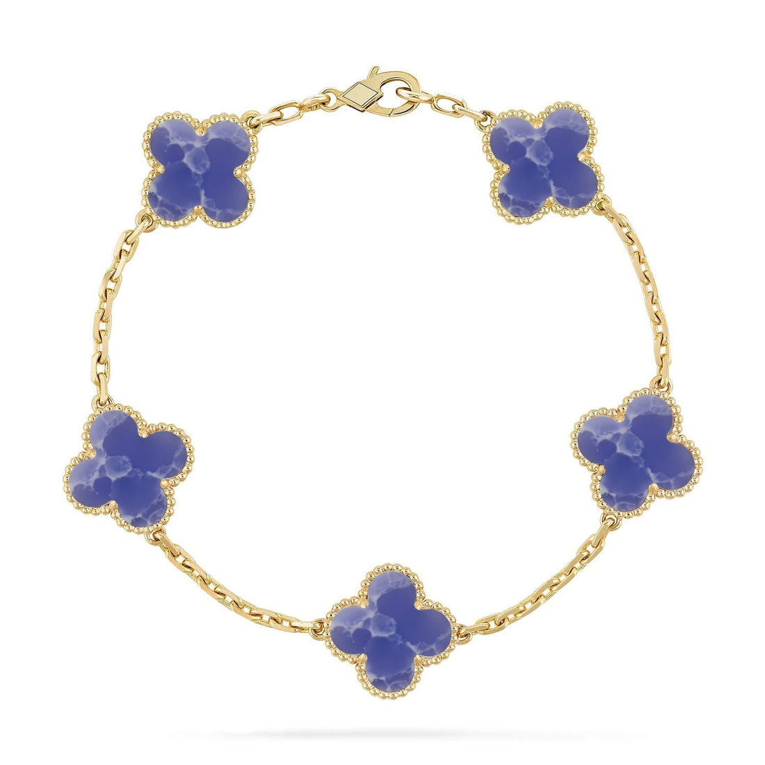 [Elara jewelsry ]CLOVER 5 MOTIF BLUE VEINS BRACELET COLLECTION
