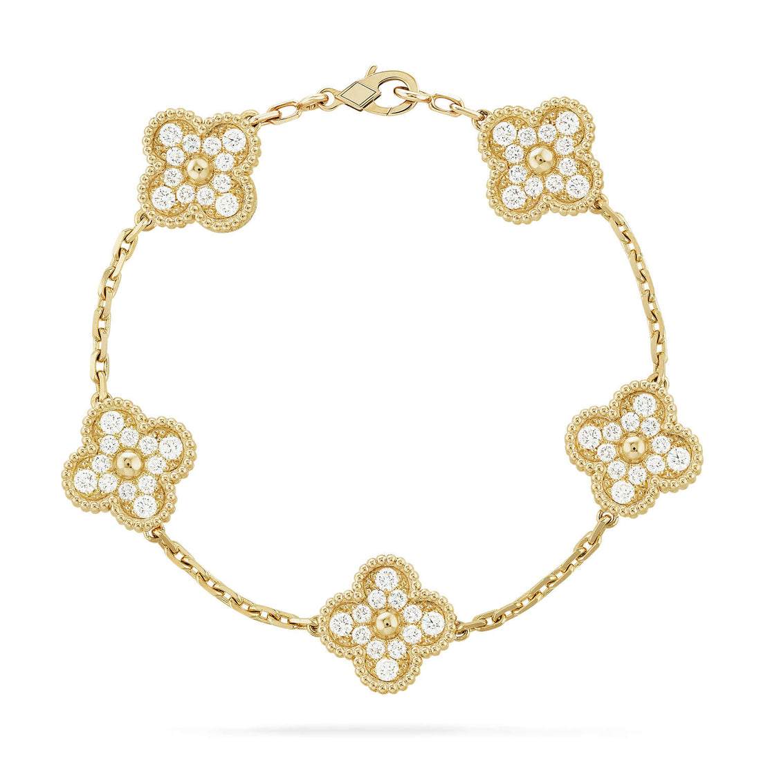 [Elara jewelsry ] CLOVER 5 MOTIF FULL DIAMOND BRACELET COLLECTION