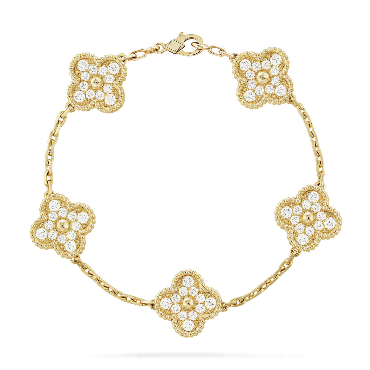 [Elara jewelsry ] CLOVER 5 MOTIF FULL DIAMOND BRACELET COLLECTION