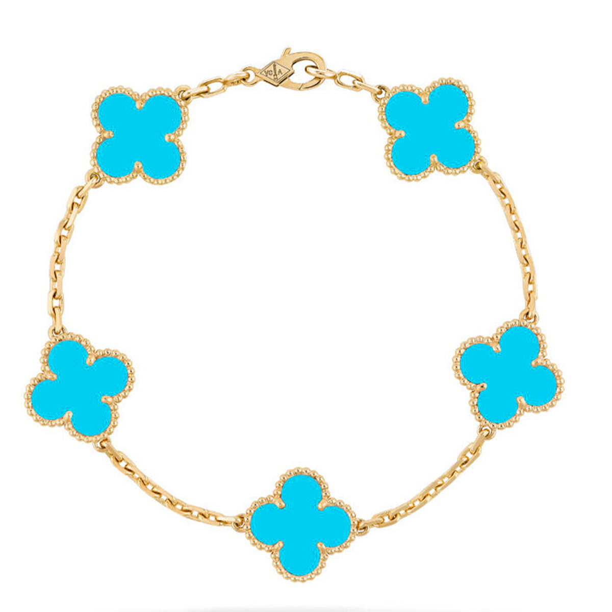 [Elara jewelsry ] CLOVER 5 MOTIF TURQUOISE BRACELET COLLECTION
