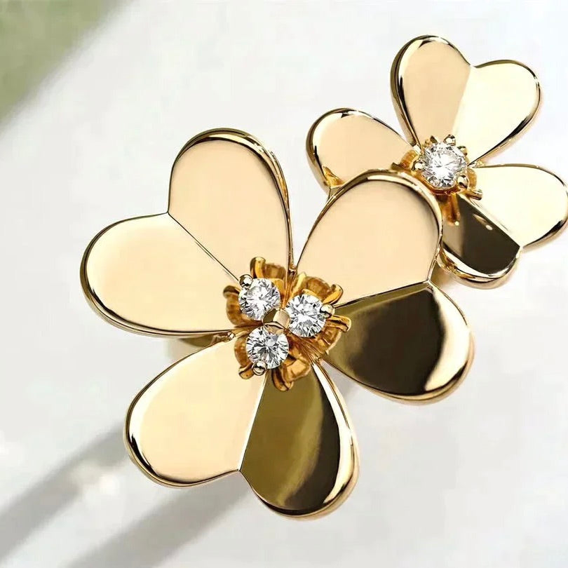 [Elara jewelsry ]CLOVER COMOS GOLD DIAMOND RING