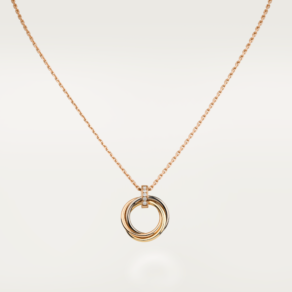 [Elara jewelsry ]TRINITY NECKLACE GOLD  DIAMONDS