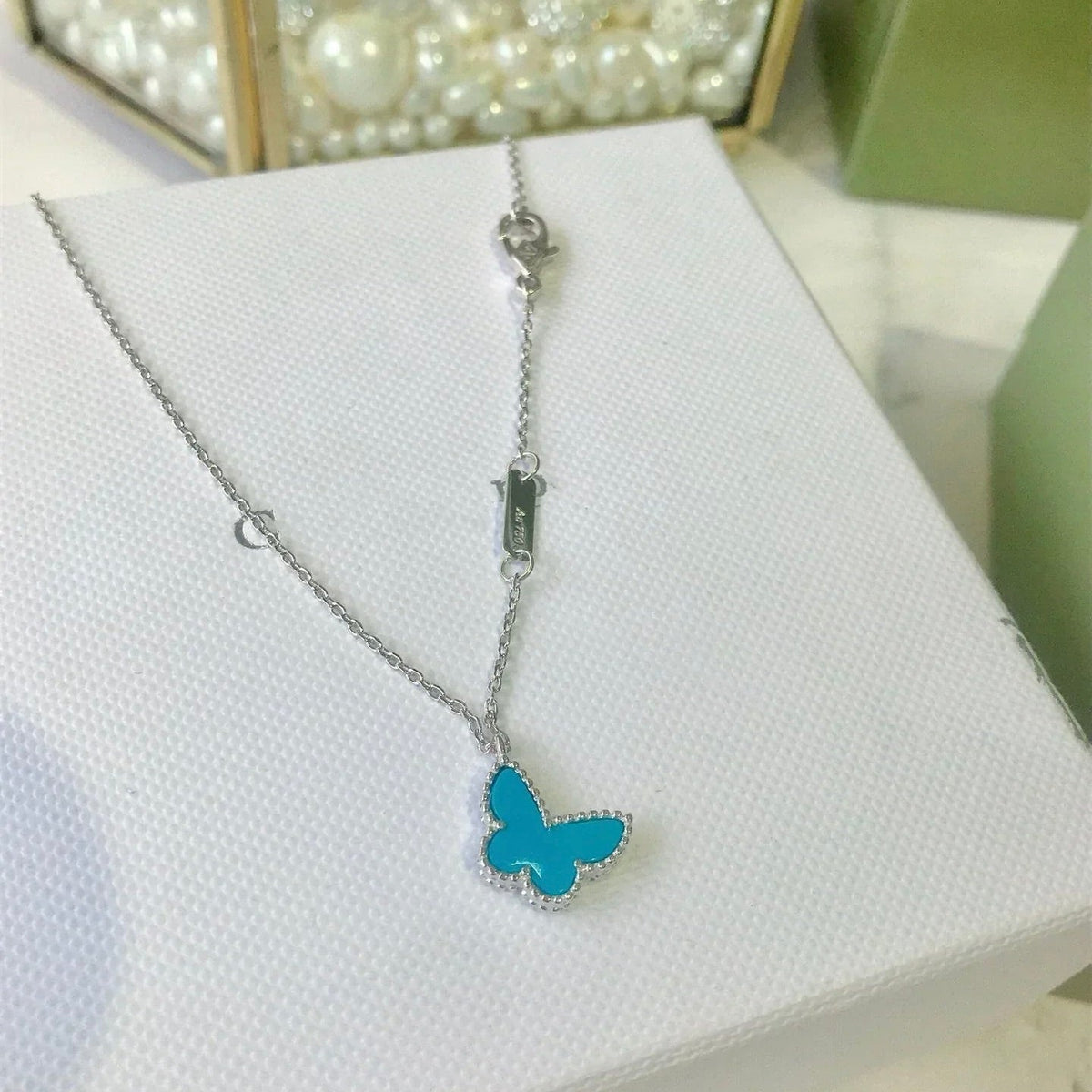 [Elara jewelsry ]BUTTERFLY TURQUOISE BUTTERFLY BRACELET SILVER