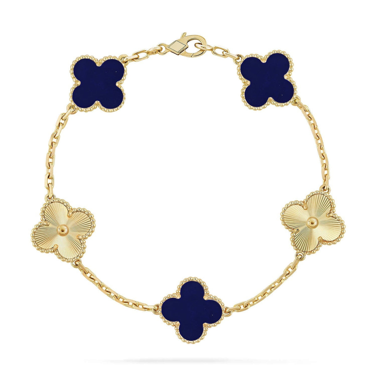 [Elara jewelsry ]CLOVER 5 MOTIF LAPIS LAZULI BRACELET COLLECTION