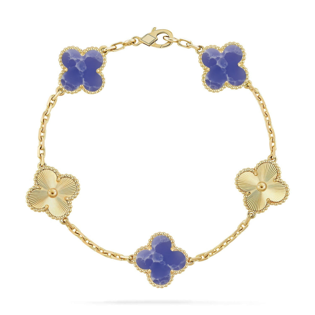 [Elara jewelsry ]CLOVER 5 MOTIF BLUE VEINS BRACELET COLLECTION