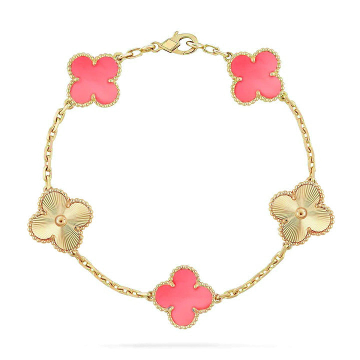 [Elara jewelsry ] CLOVER 5 MOTIFS  PINK MOP BRACELET COLLECTION
