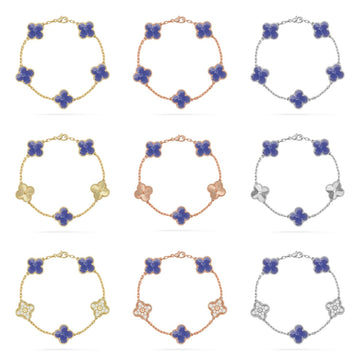 [Elara jewelsry ]CLOVER 5 MOTIF BLUE VEINS BRACELET COLLECTION