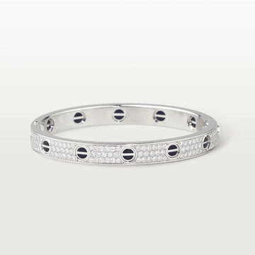 [Elara jewelsry ]LOVE BRACELET 6.1MM DIAMOND-PAVED CERAMIC