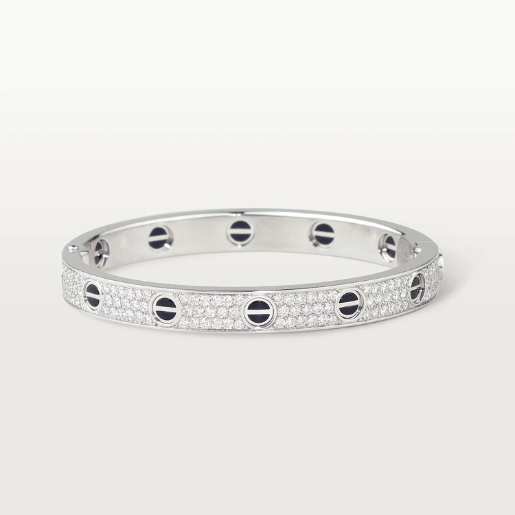 [Elara jewelsry ]LOVE BRACELET 6.1MM DIAMOND-PAVED CERAMIC