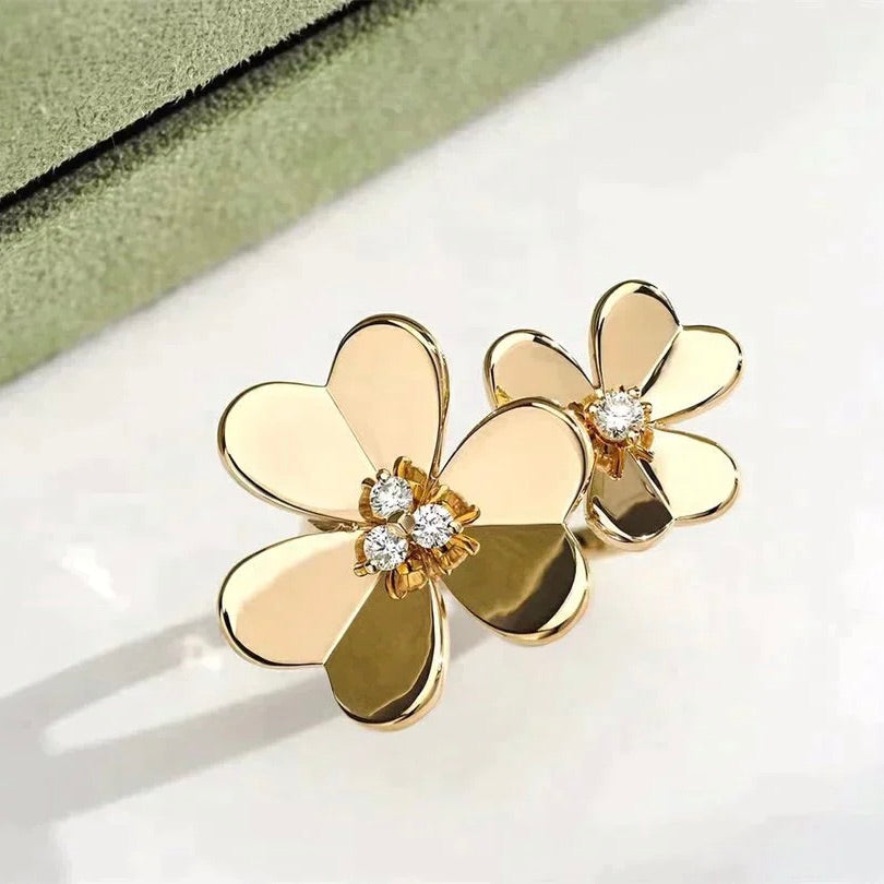 [Elara jewelsry ]CLOVER COMOS GOLD DIAMOND RING