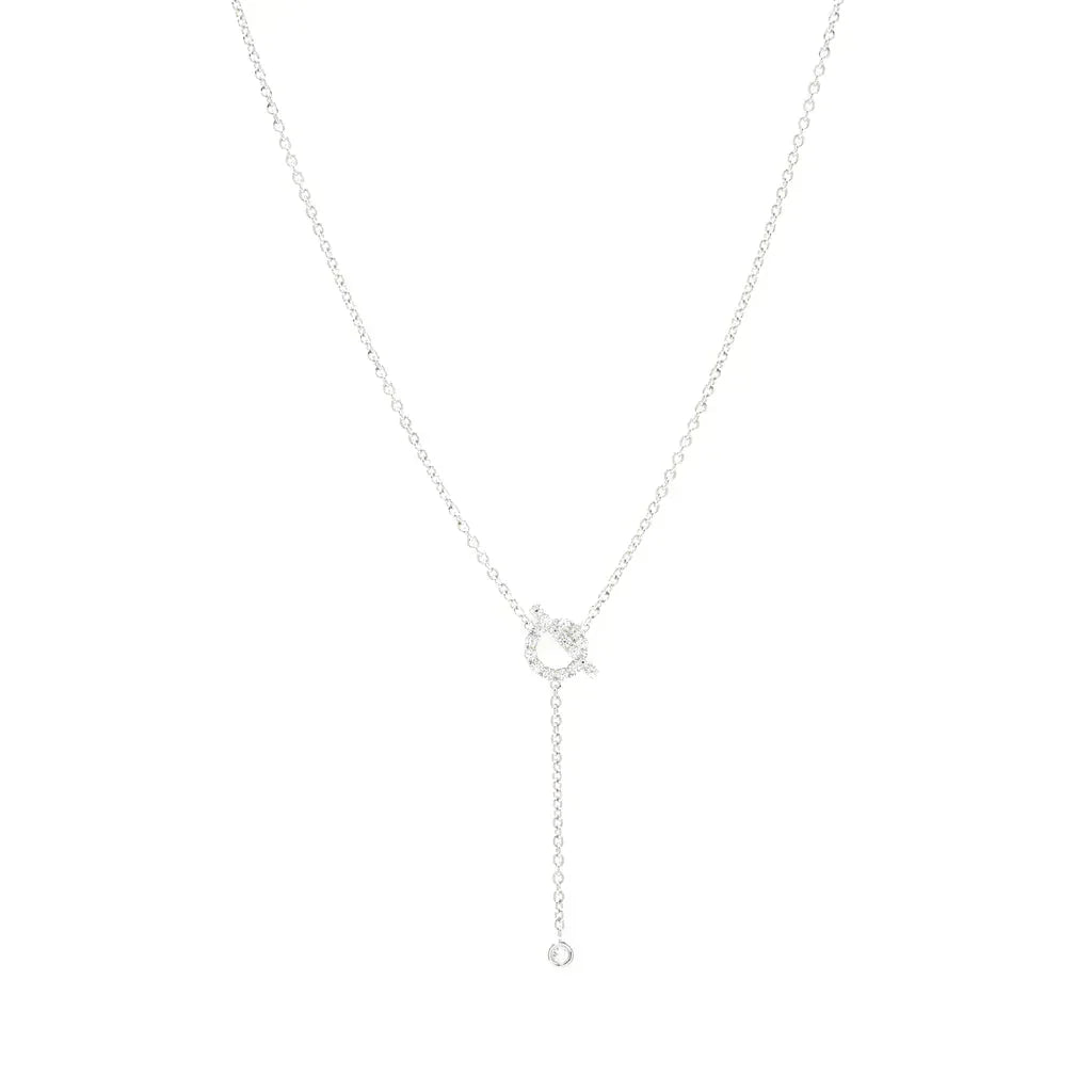 [Elara jewelsry ]FINESSE SILVER DIAMOND NECKLACE