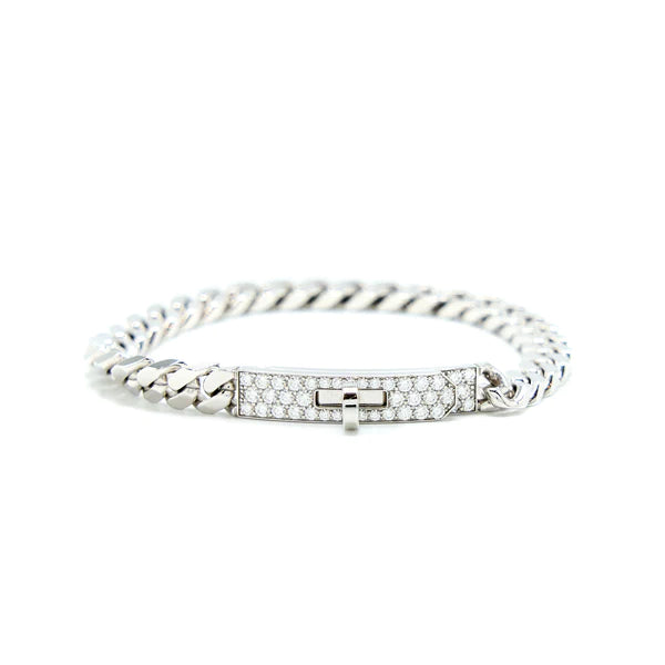 [Elara jewelsry ]KELLY CHAIN SILVER DIAMOND BRACELET
