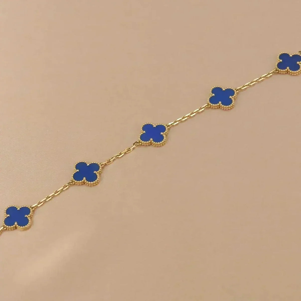 [Elara jewelsry ] CLOVER 5 MOTIF BLUE AGATE BRACELET COLLECTION