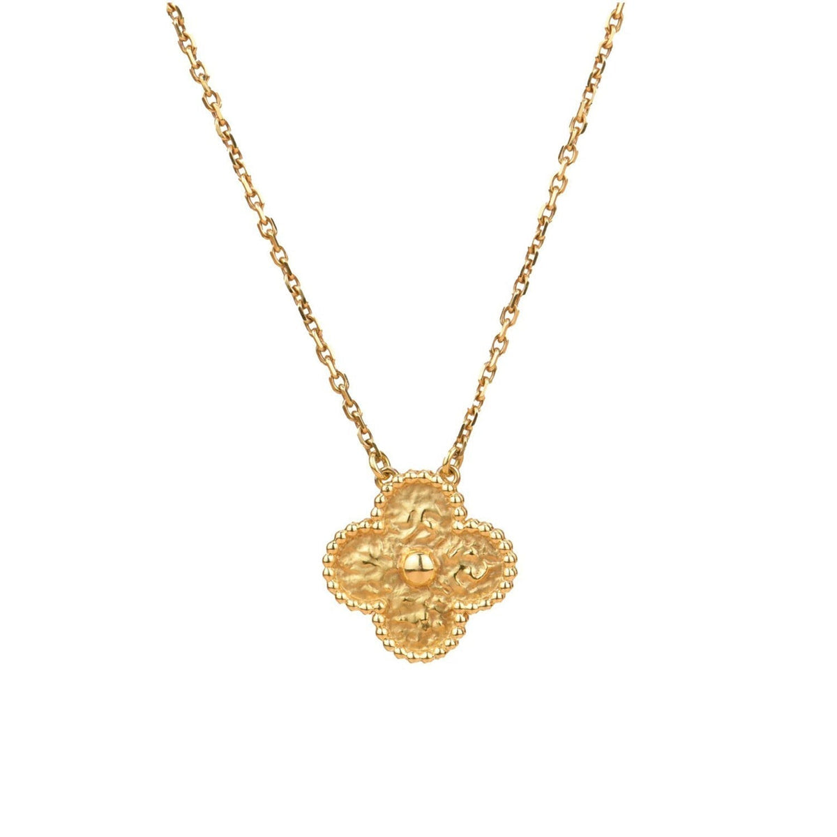 [Elara jewelsry ]CLOVER 15MM  BRONZING NECKLACE