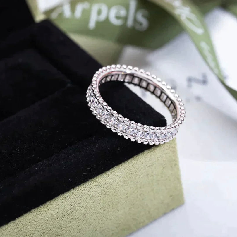 [Elara jewelsry ]PERLEE DIAMOND SILVER RING