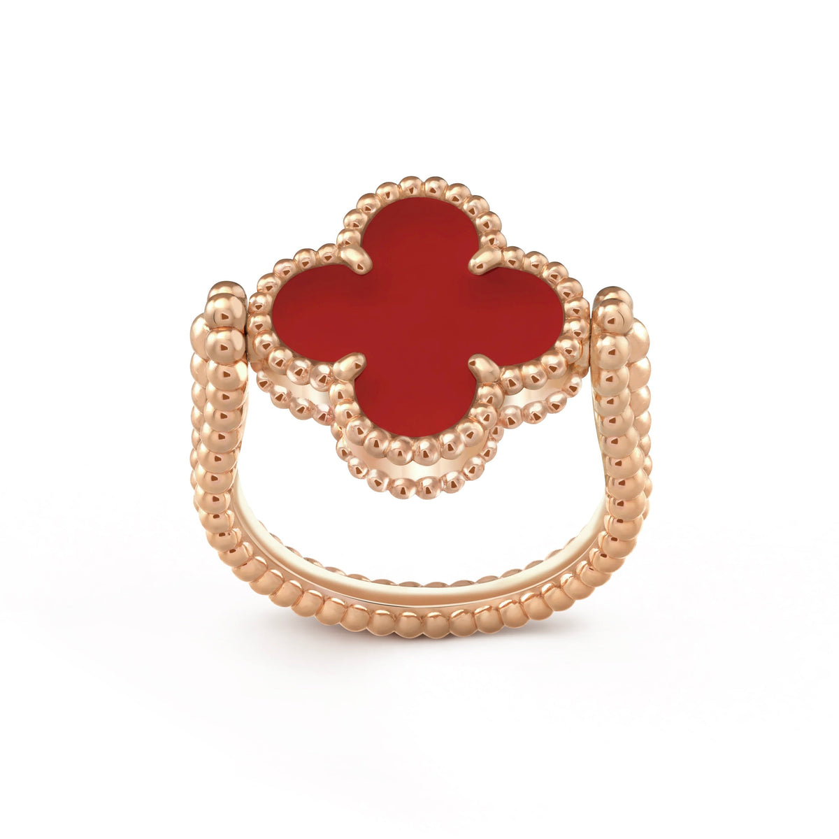 [Elara jewelsry ]CLOVER RIVERSIBLE PINK GOLD RING