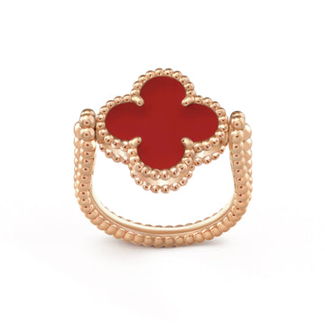 [Elara jewelsry ]CLOVER RIVERSIBLE PINK GOLD RING
