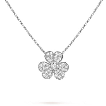 [Elara jewelsry ]CLOVER DIAMOND NECKLACE SILVER