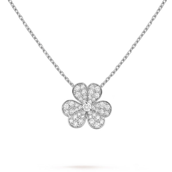 [Elara jewelsry ]CLOVER DIAMOND NECKLACE SILVER