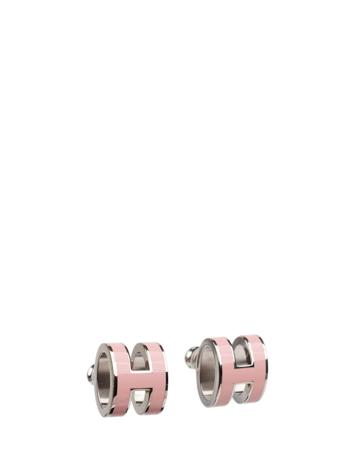 [Elara jewelsry ]MINI POP H SILVER EARRINGS PINK