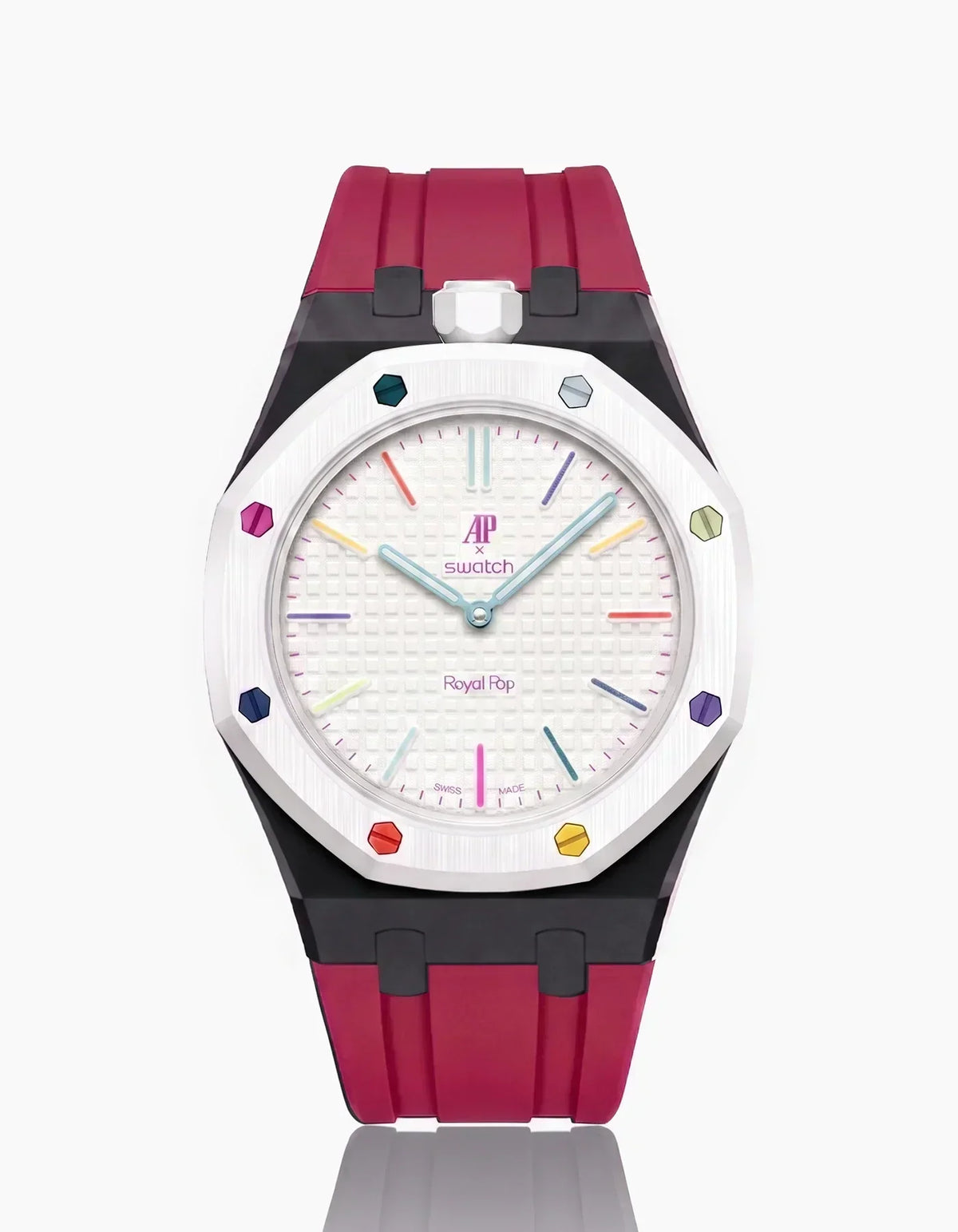 Silicone Strap & Case  Royal Pop Huit Blanc(Customize  Colors)