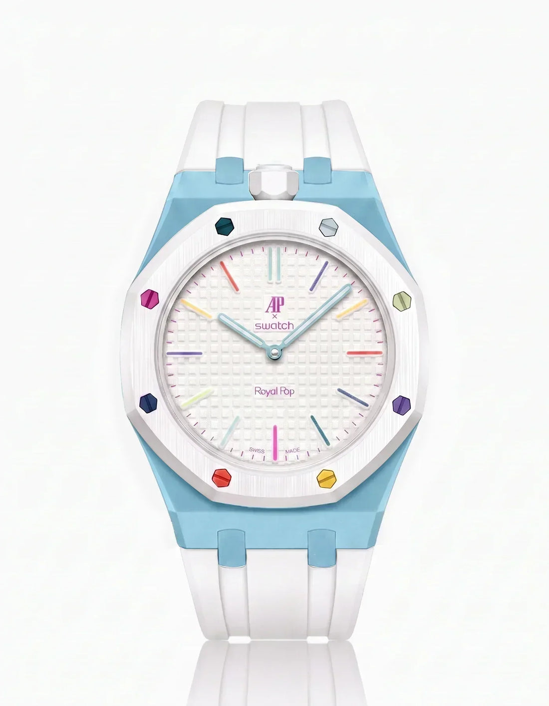 Silicone Strap & Case  Royal Pop Huit Blanc(Customize  Colors)