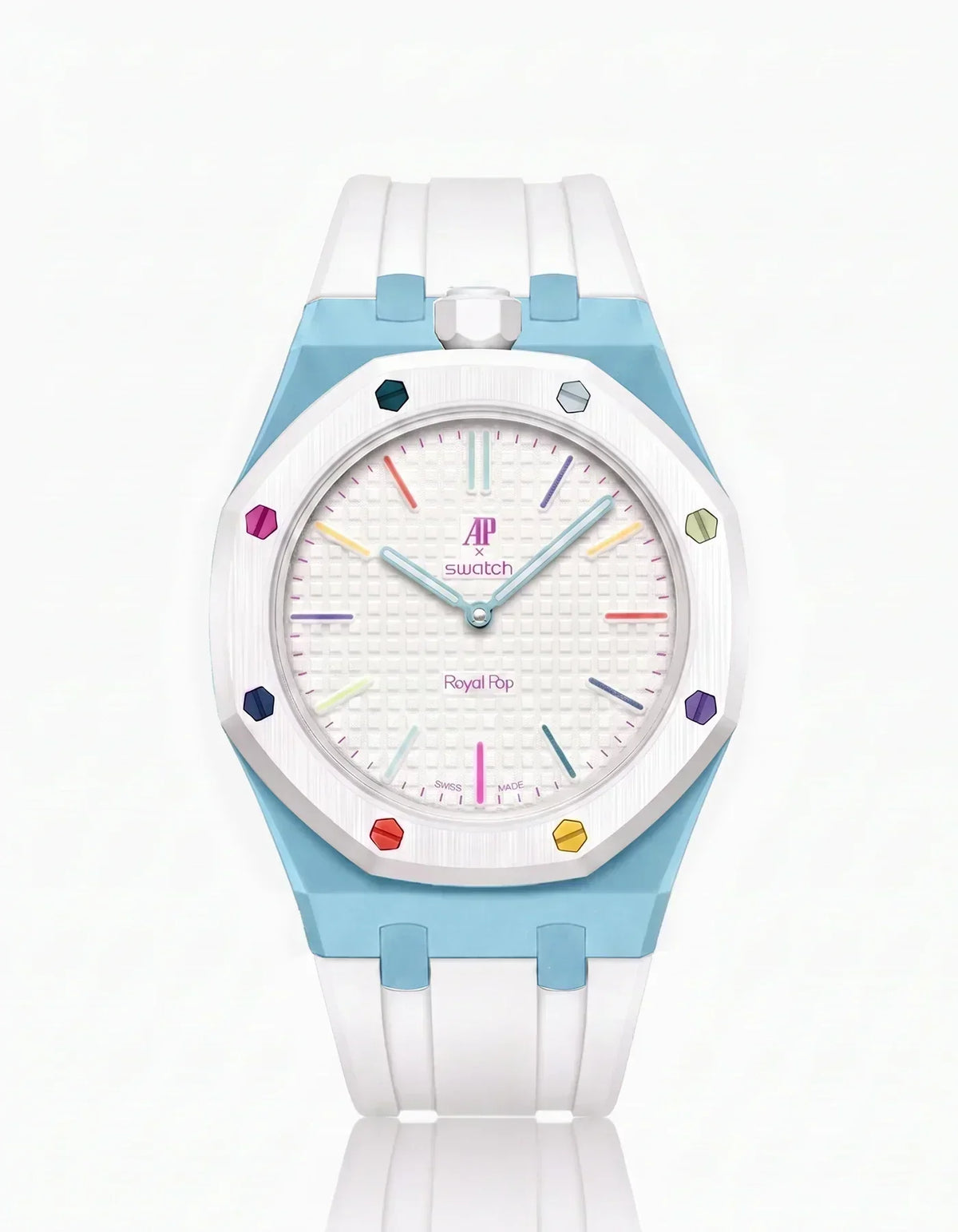 Silicone Strap & Case  Royal Pop Huit Blanc(Customize  Colors)