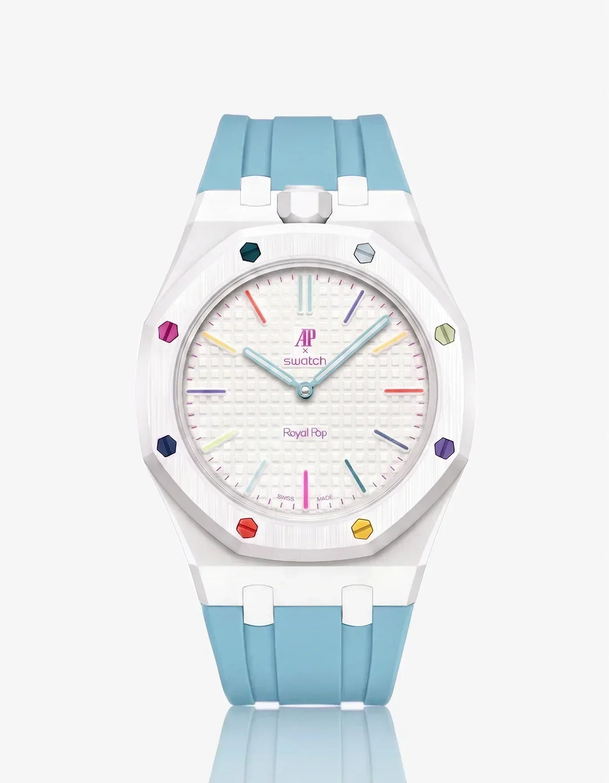 Silicone Strap & Case  Royal Pop Huit Blanc(Customize  Colors)
