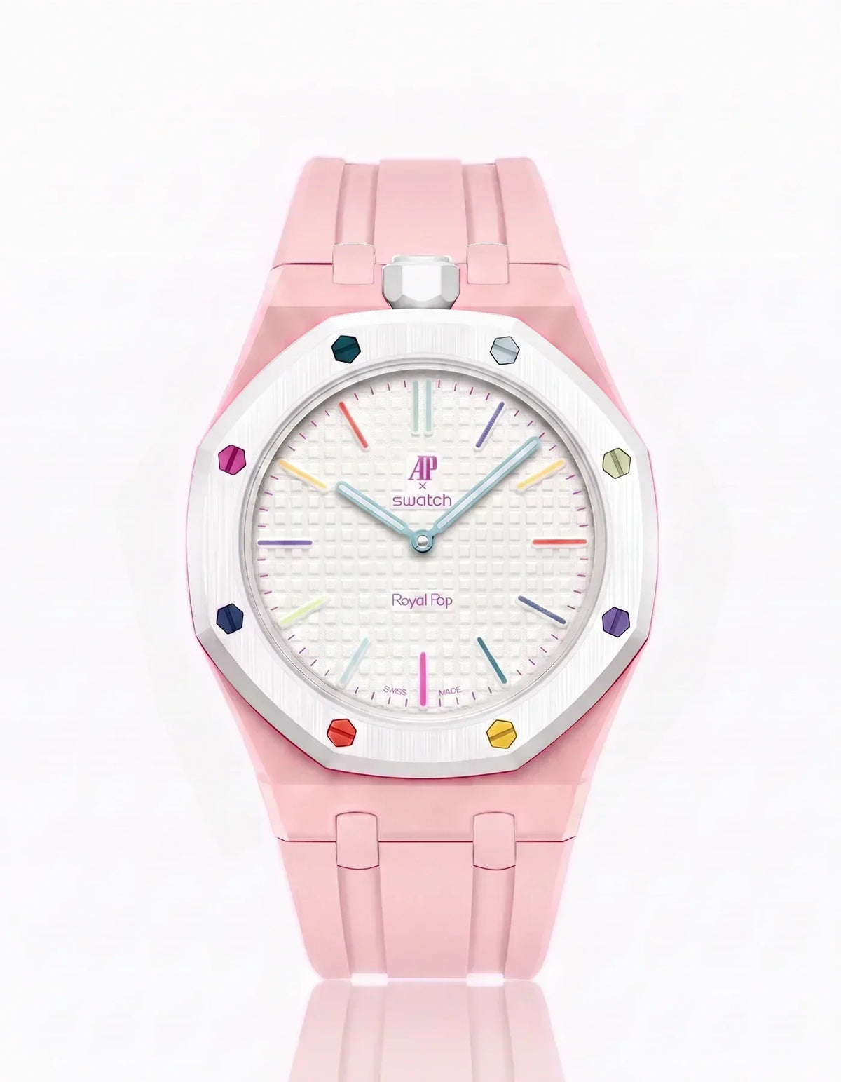 Silicone Strap & Case  Royal Pop Huit Blanc(Customize  Colors)