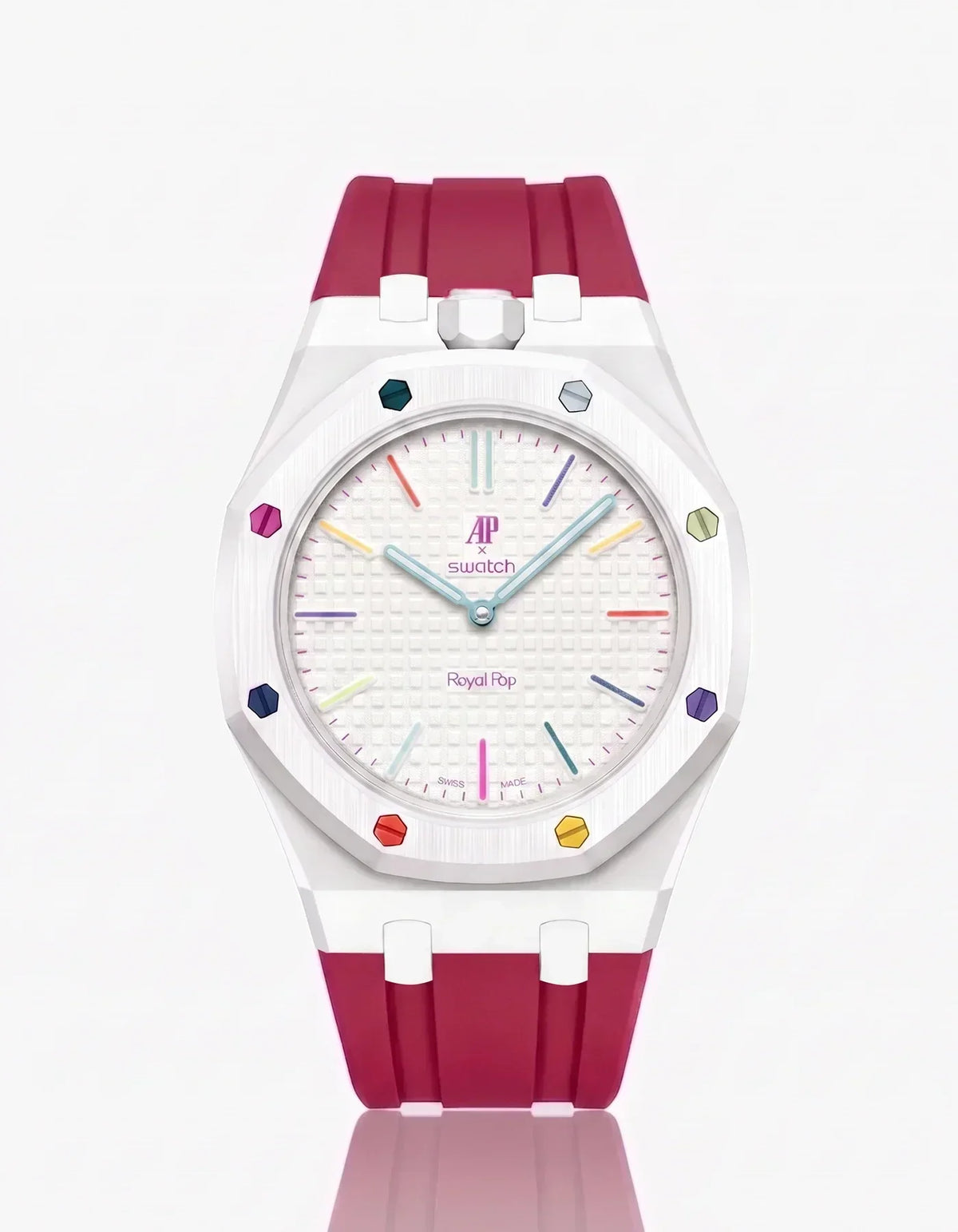 Silicone Strap & Case  Royal Pop Huit Blanc(Customize  Colors)