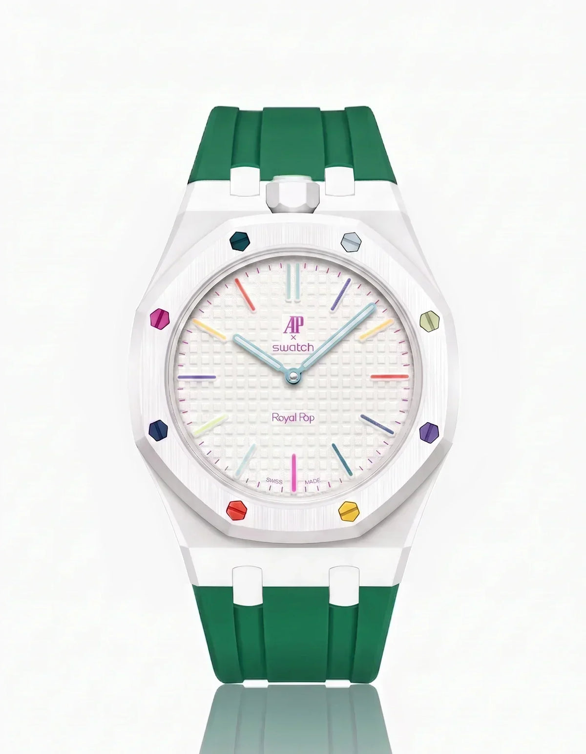 Silicone Strap & Case  Royal Pop Huit Blanc(Customize  Colors)