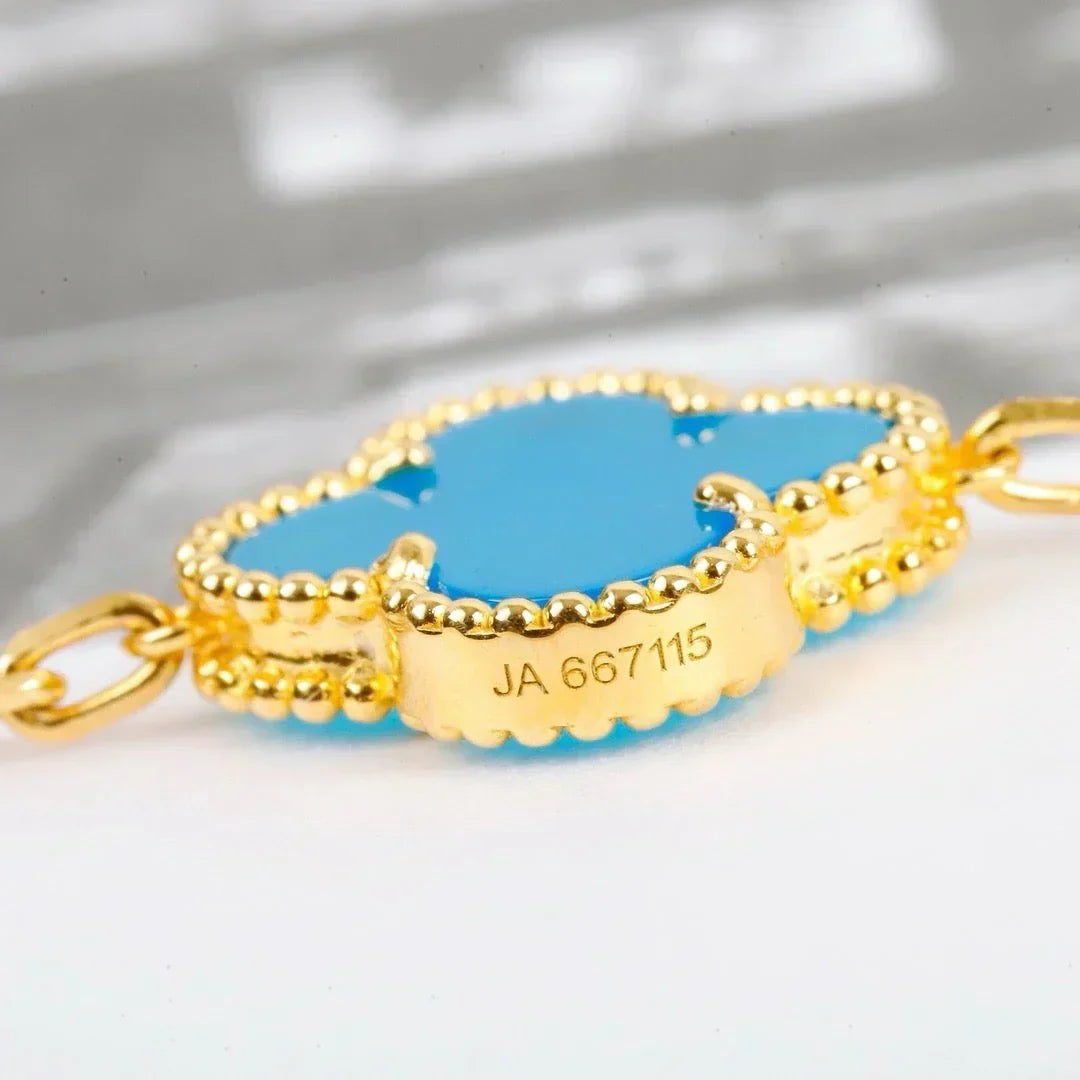 [Elara jewelsry ] CLOVER 5 MOTIF TURQUOISE BRACELET COLLECTION