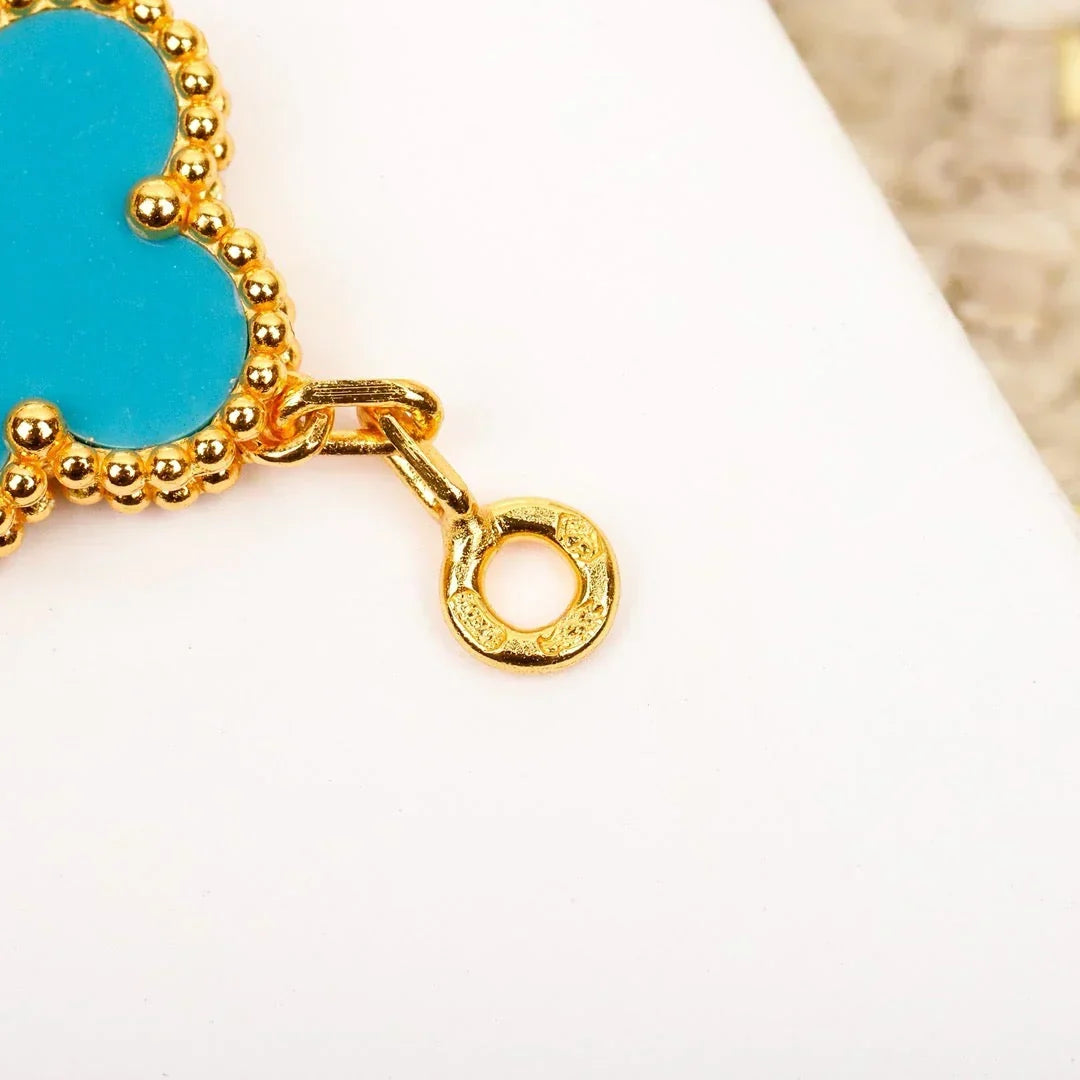 [Elara jewelsry ] CLOVER 5 MOTIF TURQUOISE BRACELET COLLECTION