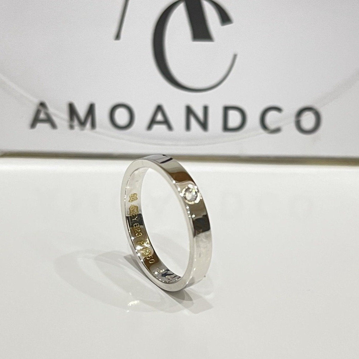 [Elara jewelsry ]LOVE RING 4MM 1 DIAMOND
