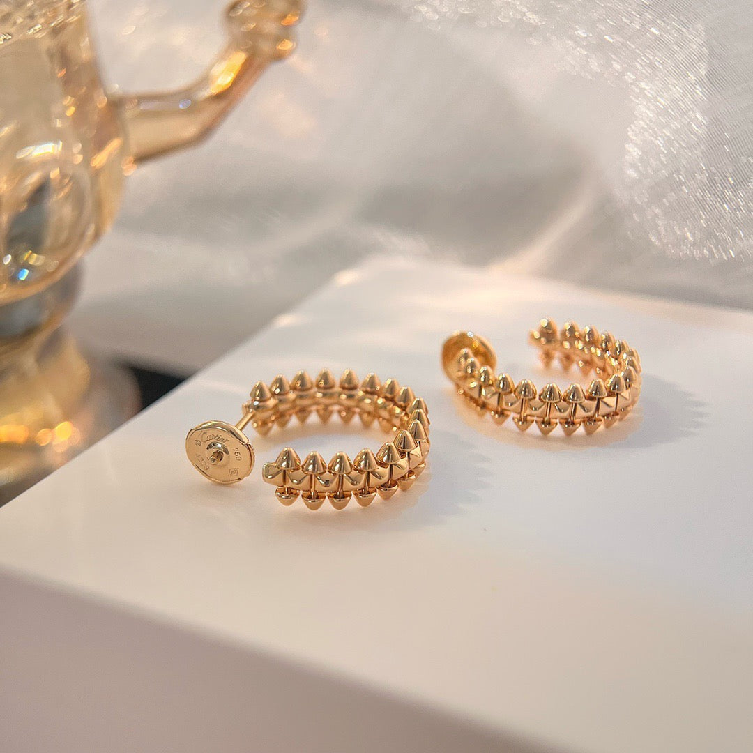 [Elara jewelsry ]CLASH SMALL HOOP EARRINGS