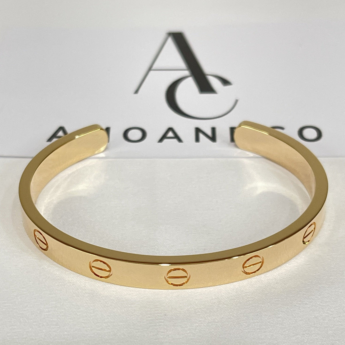 [Elara jewelsry ]LOVE BRACELET 6.1MM OPEN CUFF