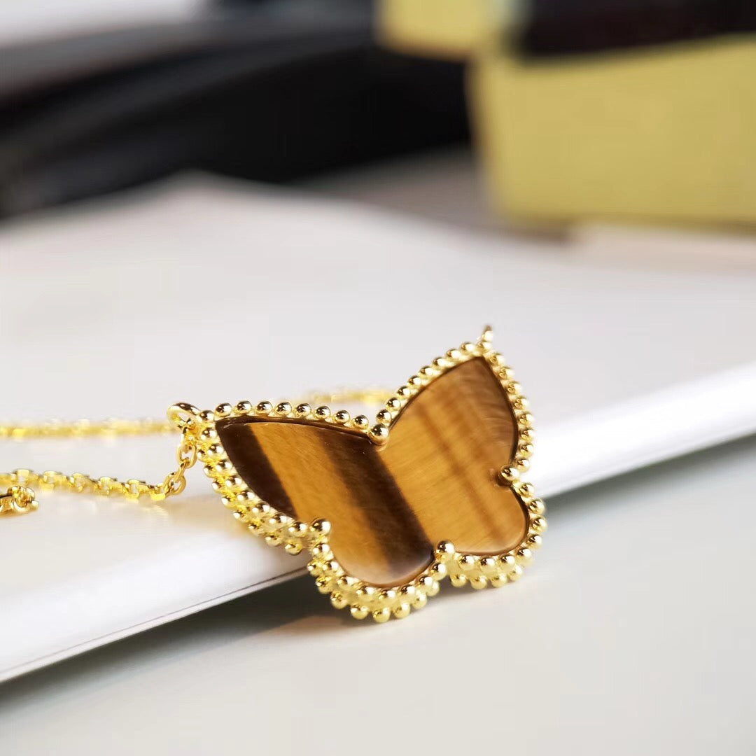 [Elara jewelsry ] TIGER__ EYE BUTTERFLY NECKLACE
