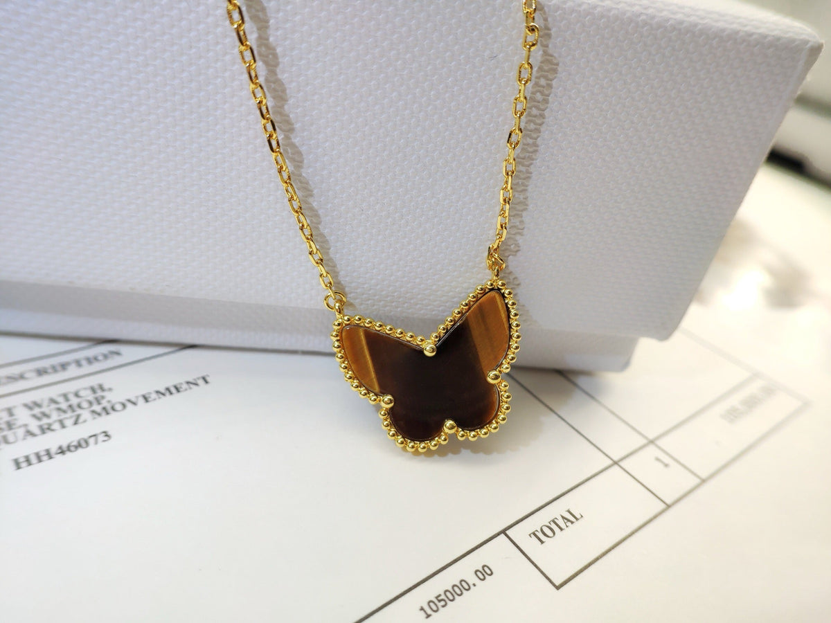 [Elara jewelsry ] TIGER__ EYE BUTTERFLY NECKLACE