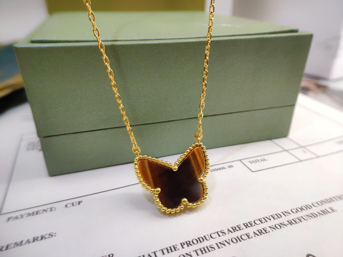 [Elara jewelsry ] TIGER__ EYE BUTTERFLY NECKLACE